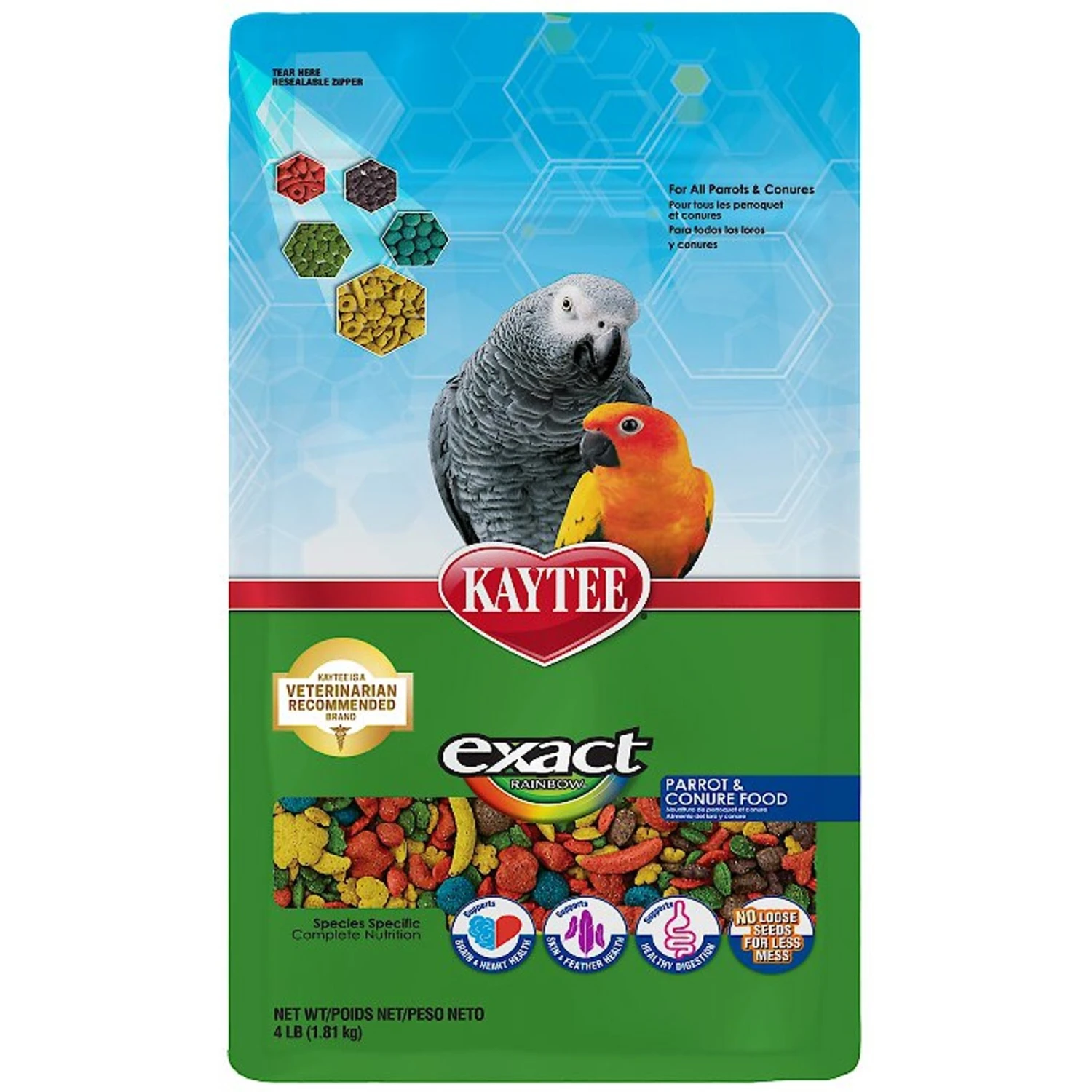 Kaytee Exact Rainbow Parrot & Conure Bird Food 3 Kaytee Exact Rainbow Parrot & Conure Bird Food