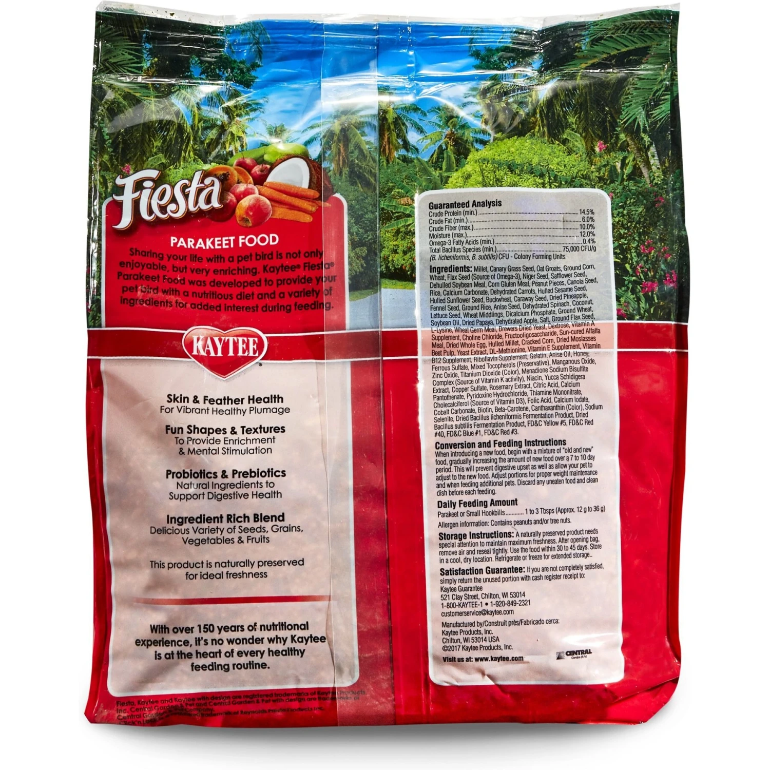 Kaytee Fiesta Variety Mix Parakeet Food 5 Kaytee Fiesta Variety Mix Parakeet Food - Image 3