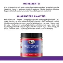 Quiko Multivitamin Daily Balance Supplement For Birds -Sunny Decor Shop 96249 PT6. AC SS1800 V1666649927
